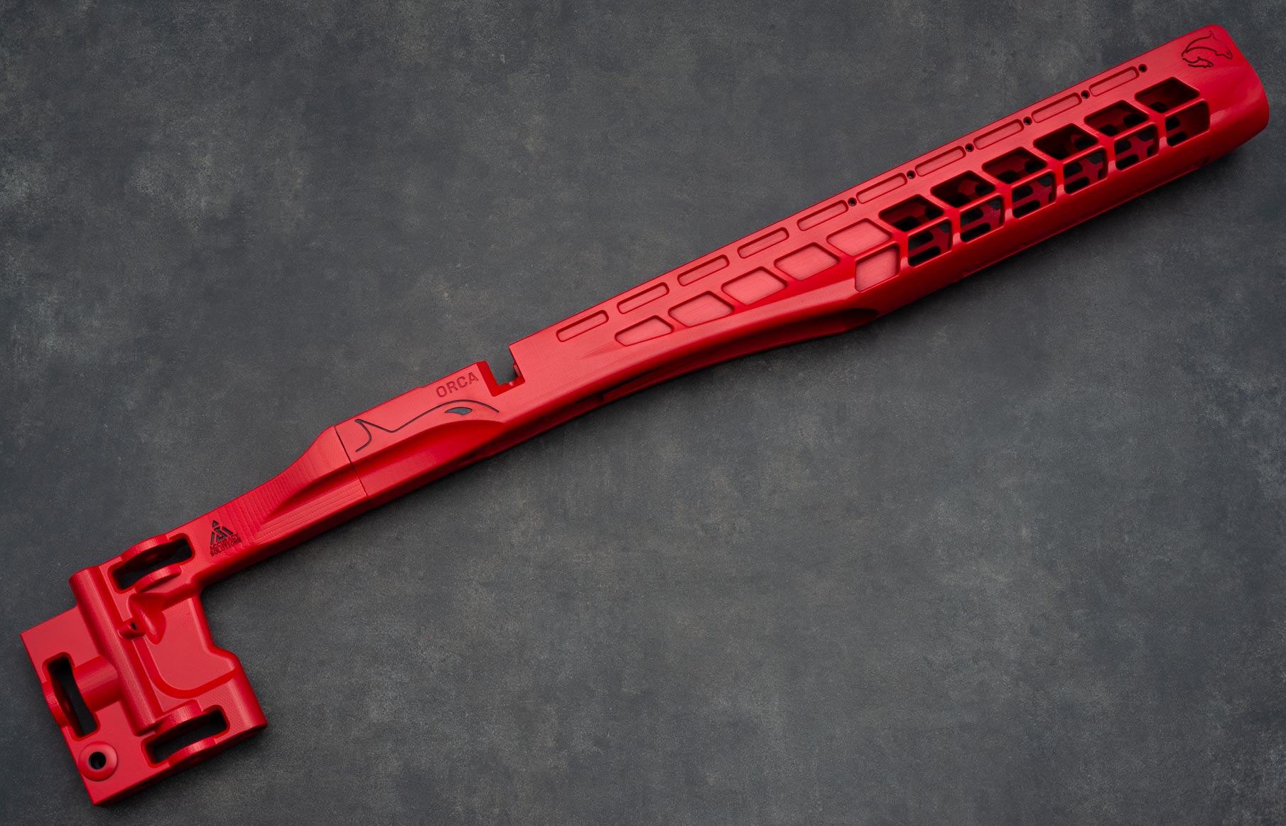 Châssis en Micarta Accuracy Solutions Orca - Cerakote USMC Red